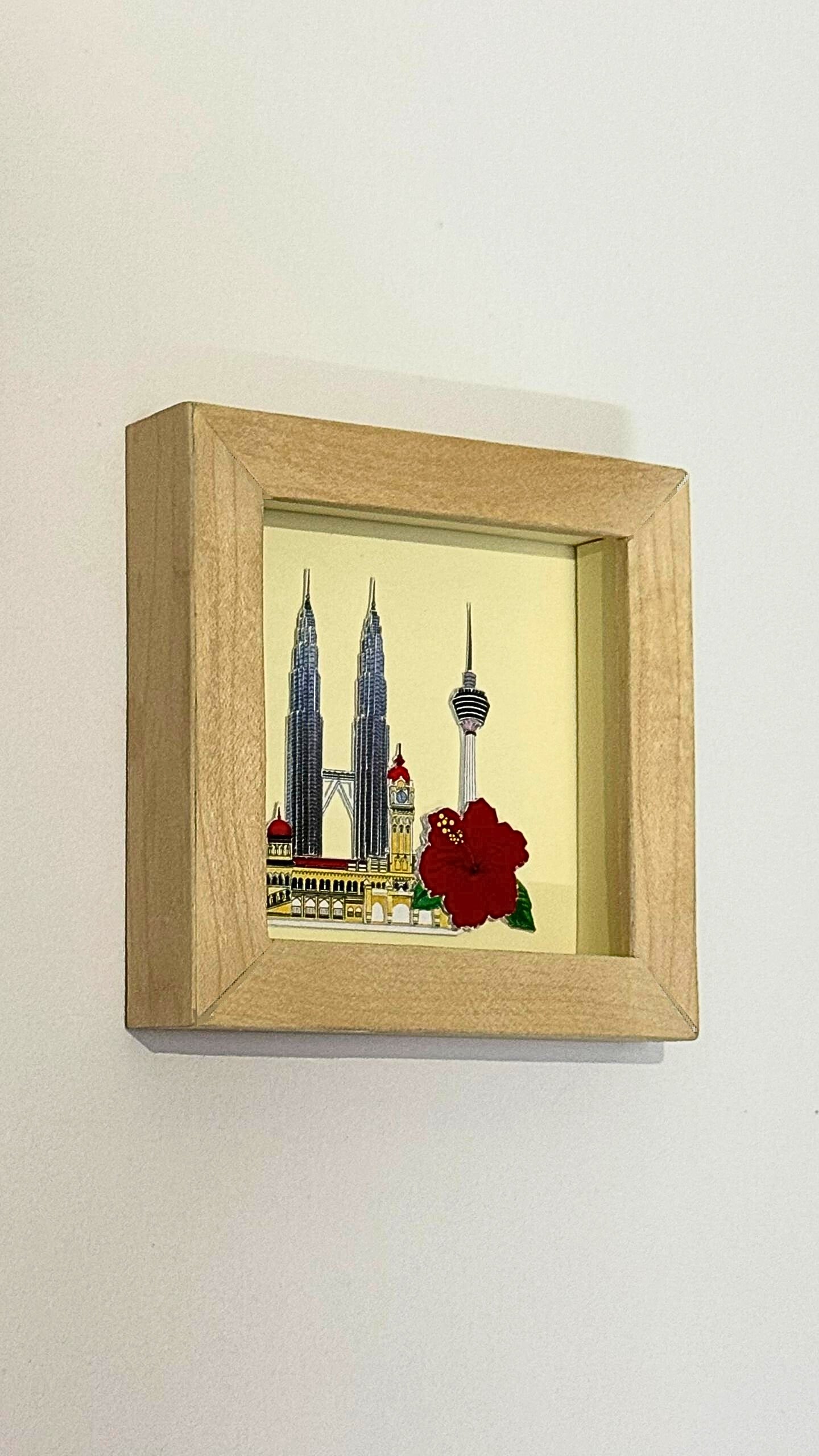 Kuala Lumpur, Malaysia – Wooden Frame Paper Cut