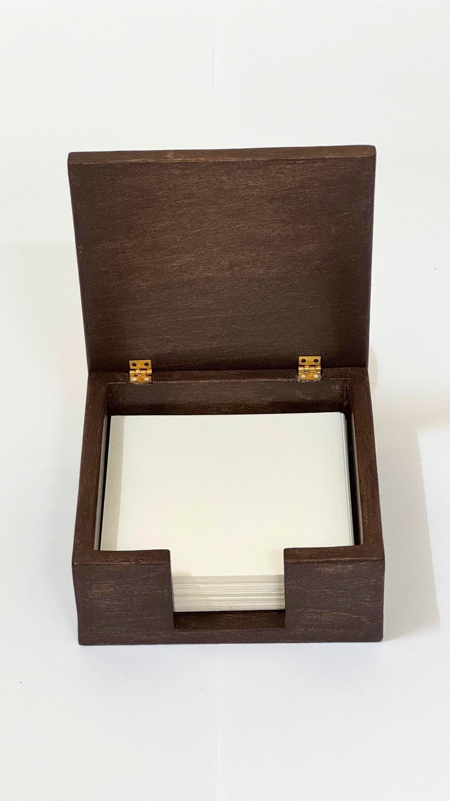 Wooden Memo Holder (Dark Mahogany)