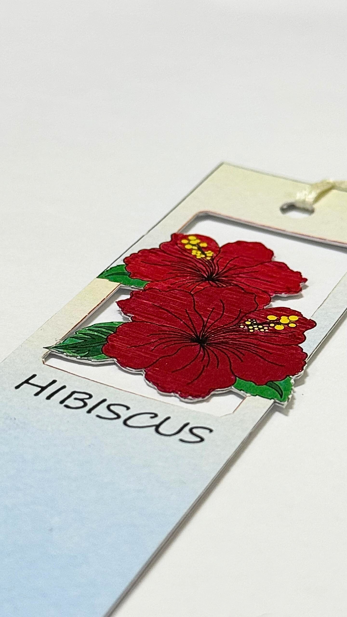 Hibiscus – Paper Art Bookmark