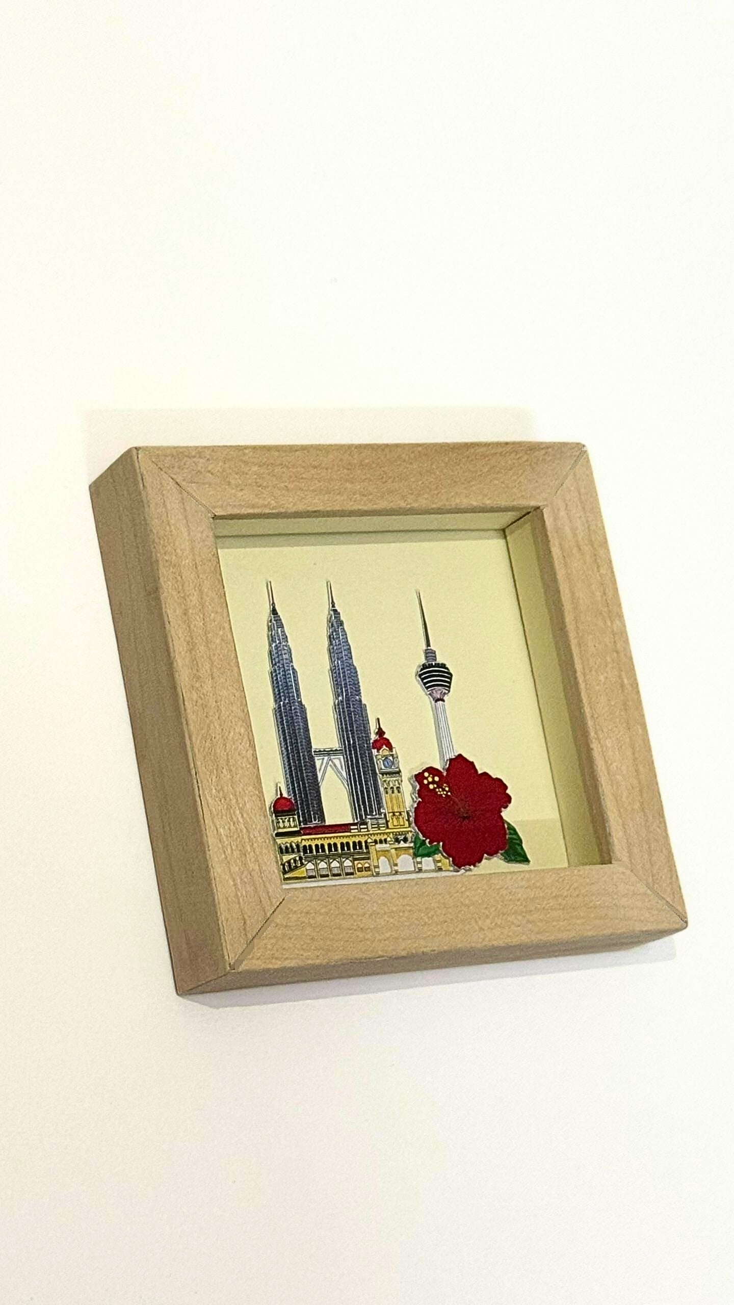 Kuala Lumpur, Malaysia – Wooden Frame Paper Cut