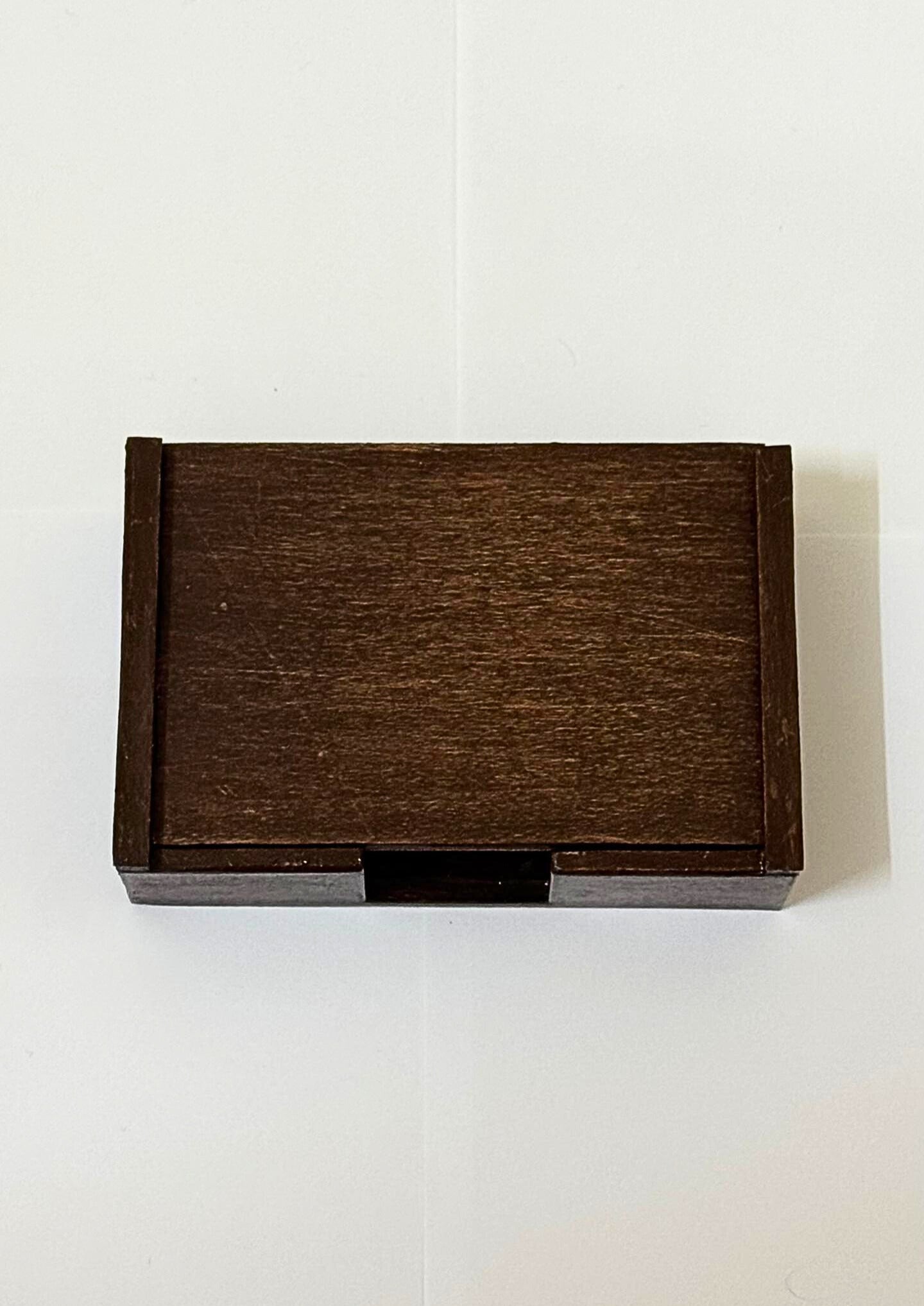 Wooden Business Card Holder (Dark Mahogany)