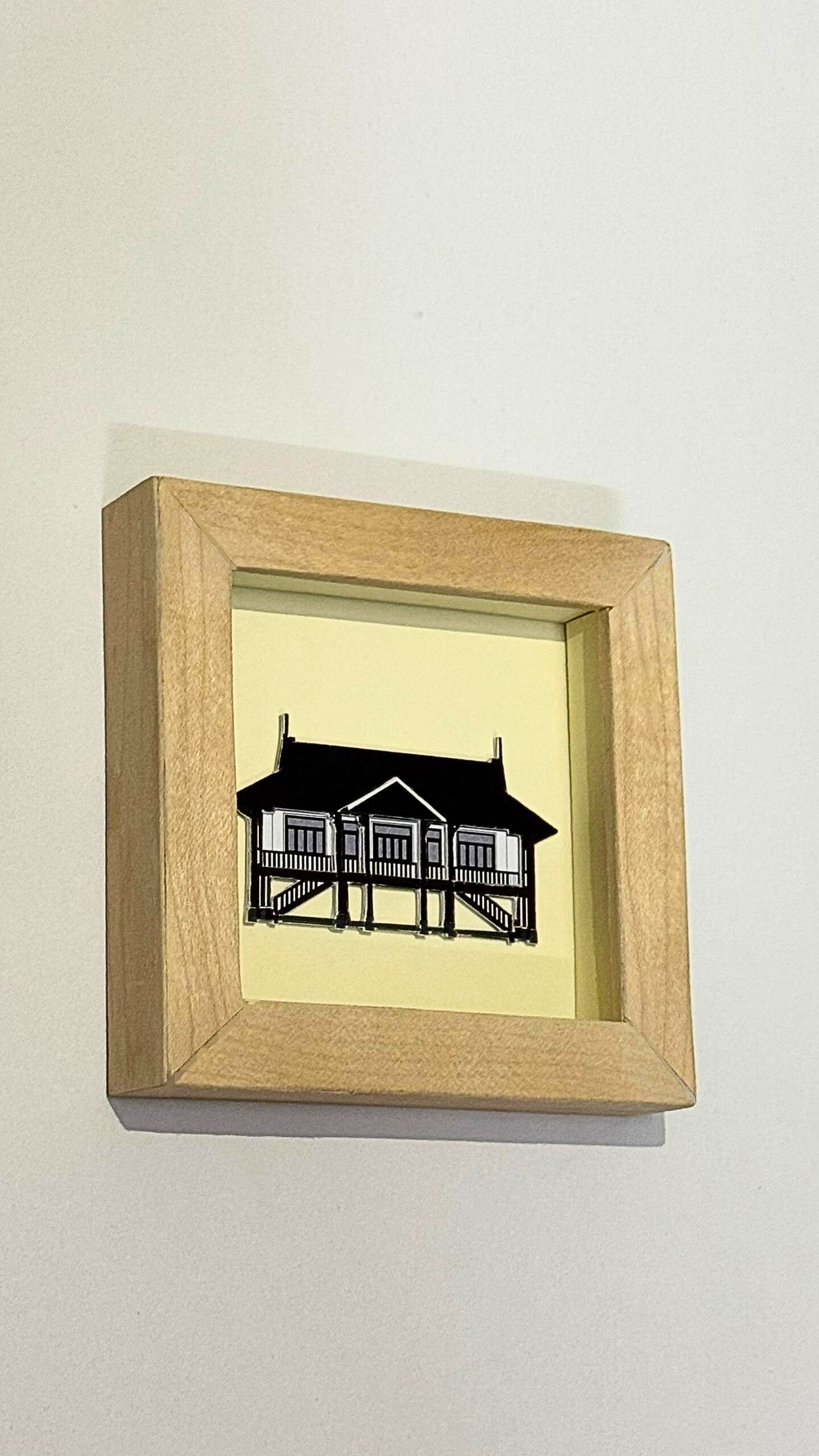 Traditional Malay House – Wooden Frame Paper Cut
