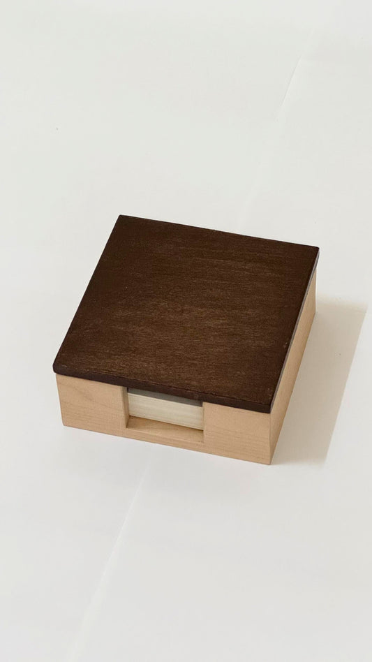 Wooden Memo Holder (Dark Mahogany / Natural Maple)