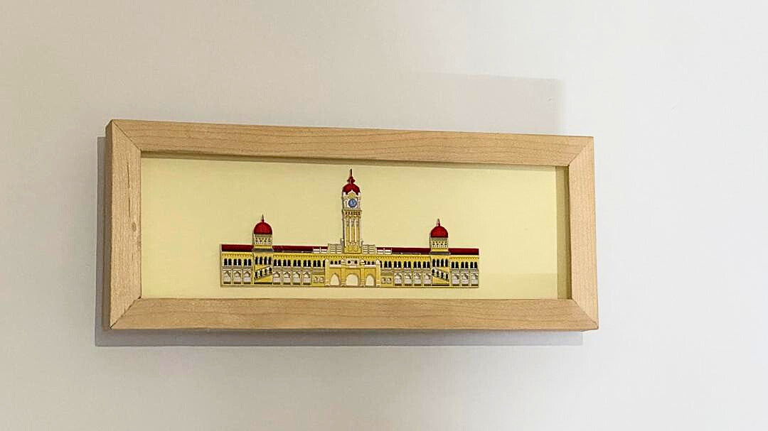 Sultan Abdul Samad Building – Wooden Frame Paper Cut