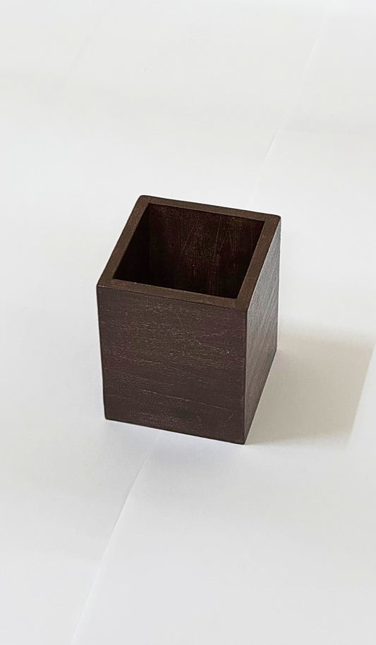 Wooden Pen Holder (Dark Mahogany)