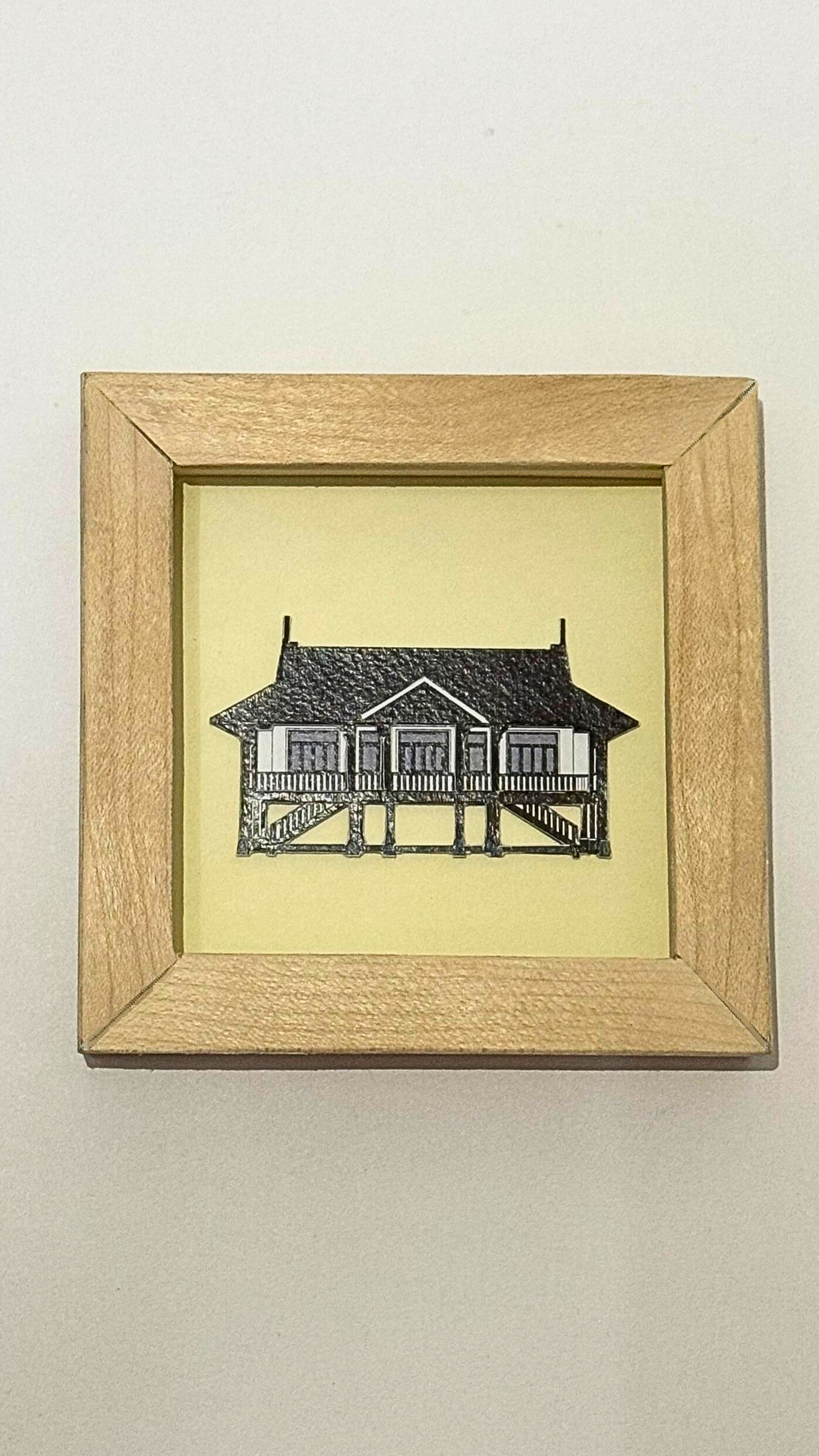Traditional Malay House – Wooden Frame Paper Cut