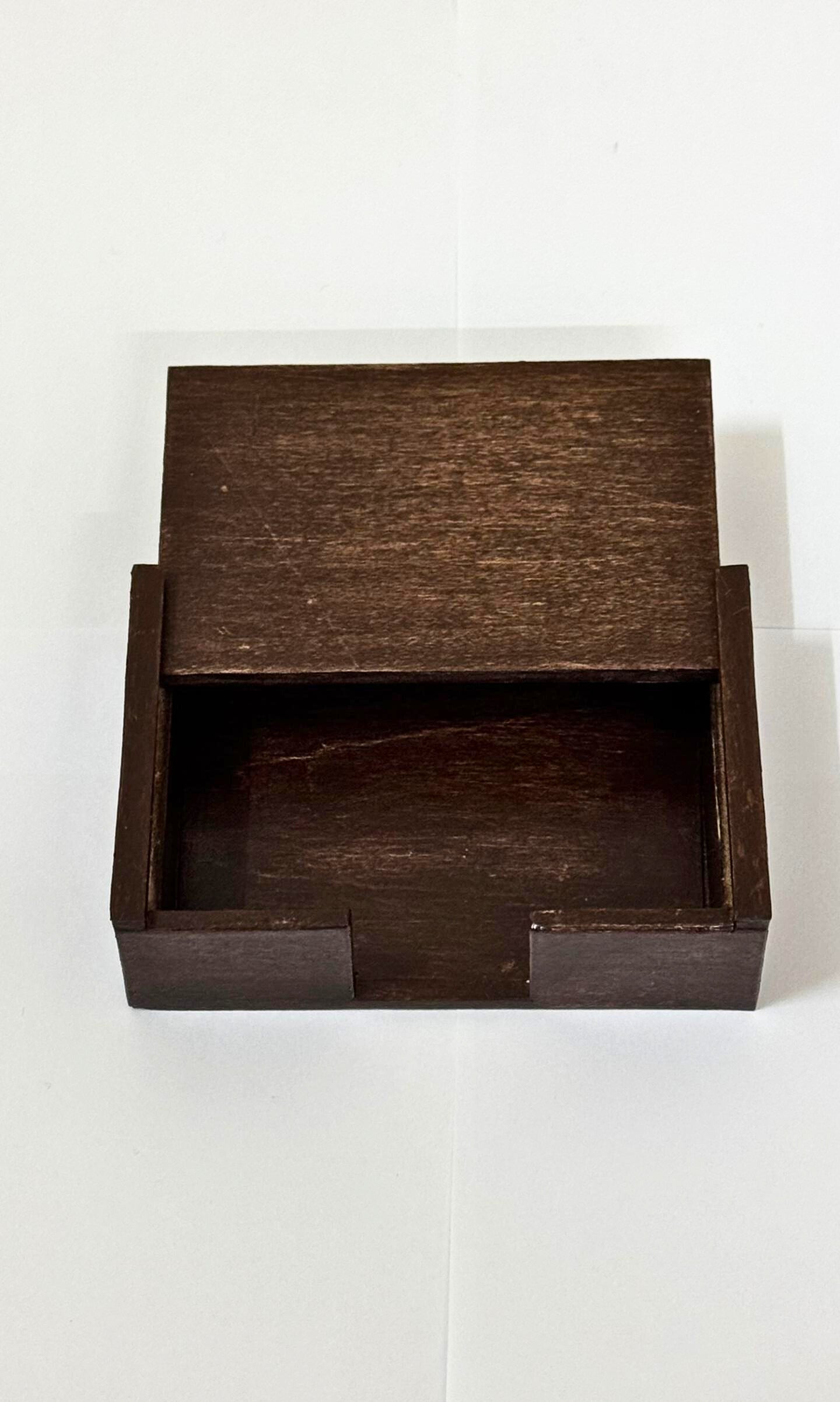 Wooden Business Card Holder (Dark Mahogany)