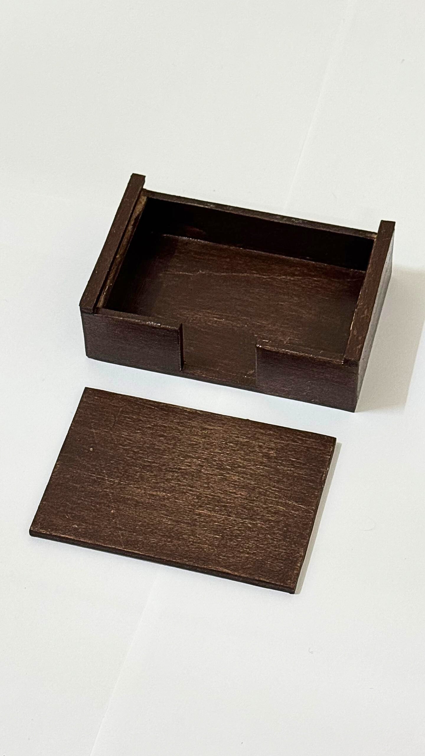 Wooden Business Card Holder (Dark Mahogany)