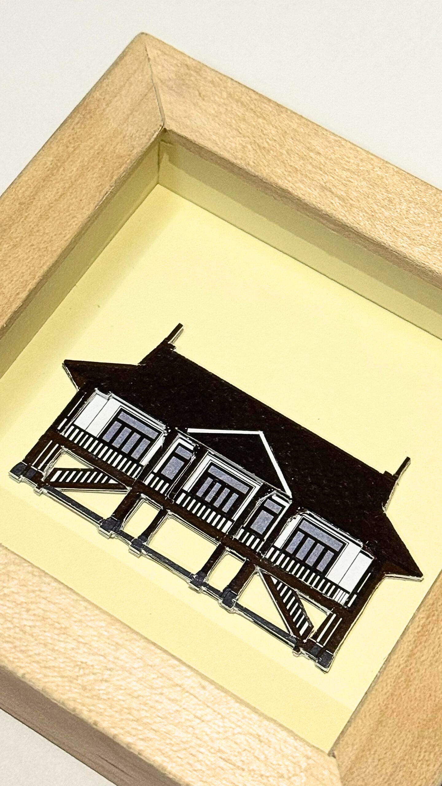 Traditional Malay House – Wooden Frame Paper Cut
