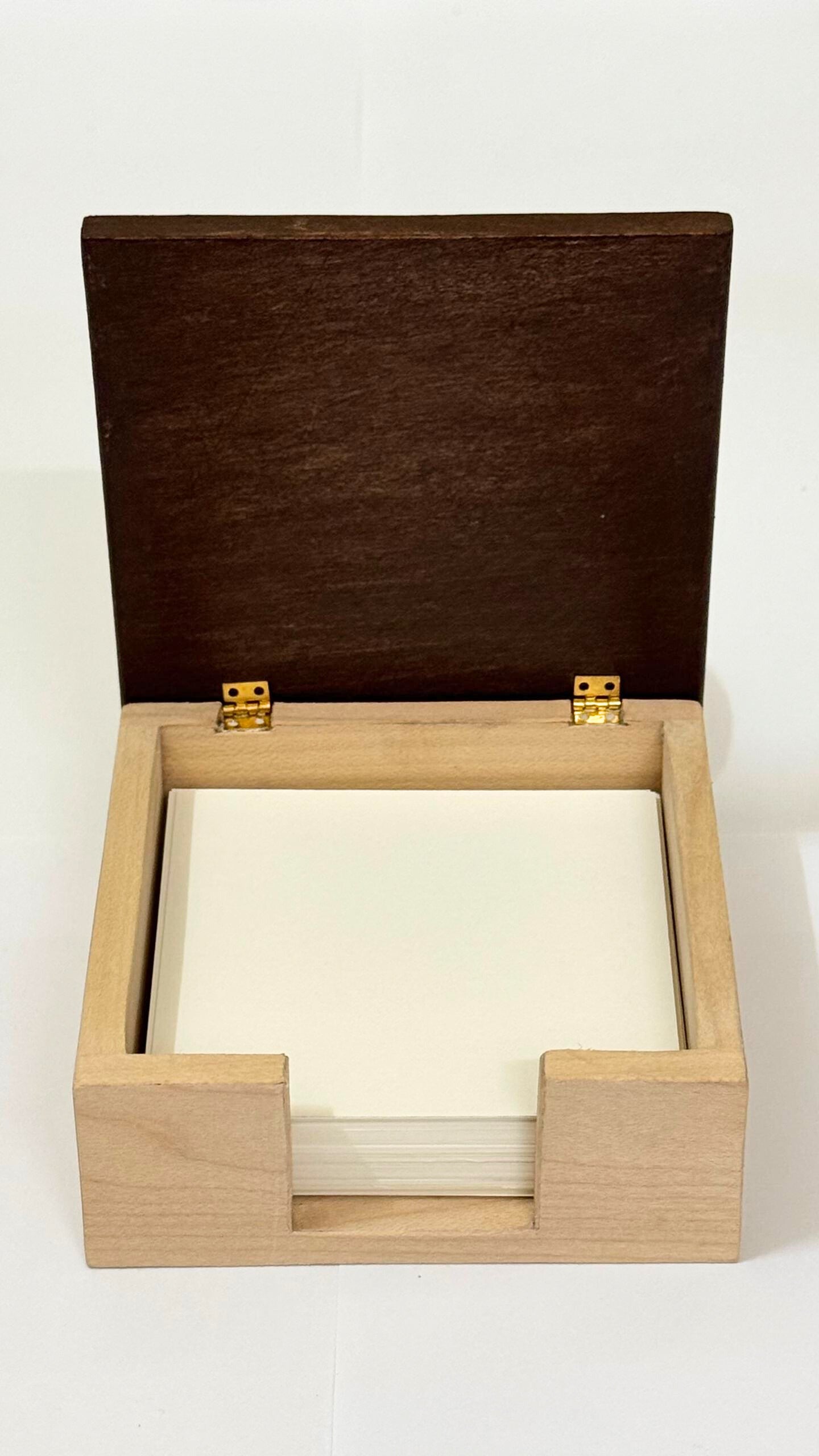 Wooden Memo Holder (Dark Mahogany / Natural Maple)