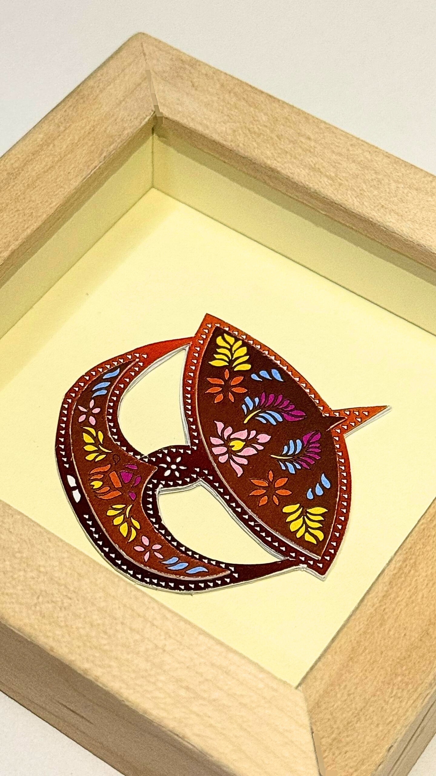 Wau Bulan – Wooden Frame Paper Cut